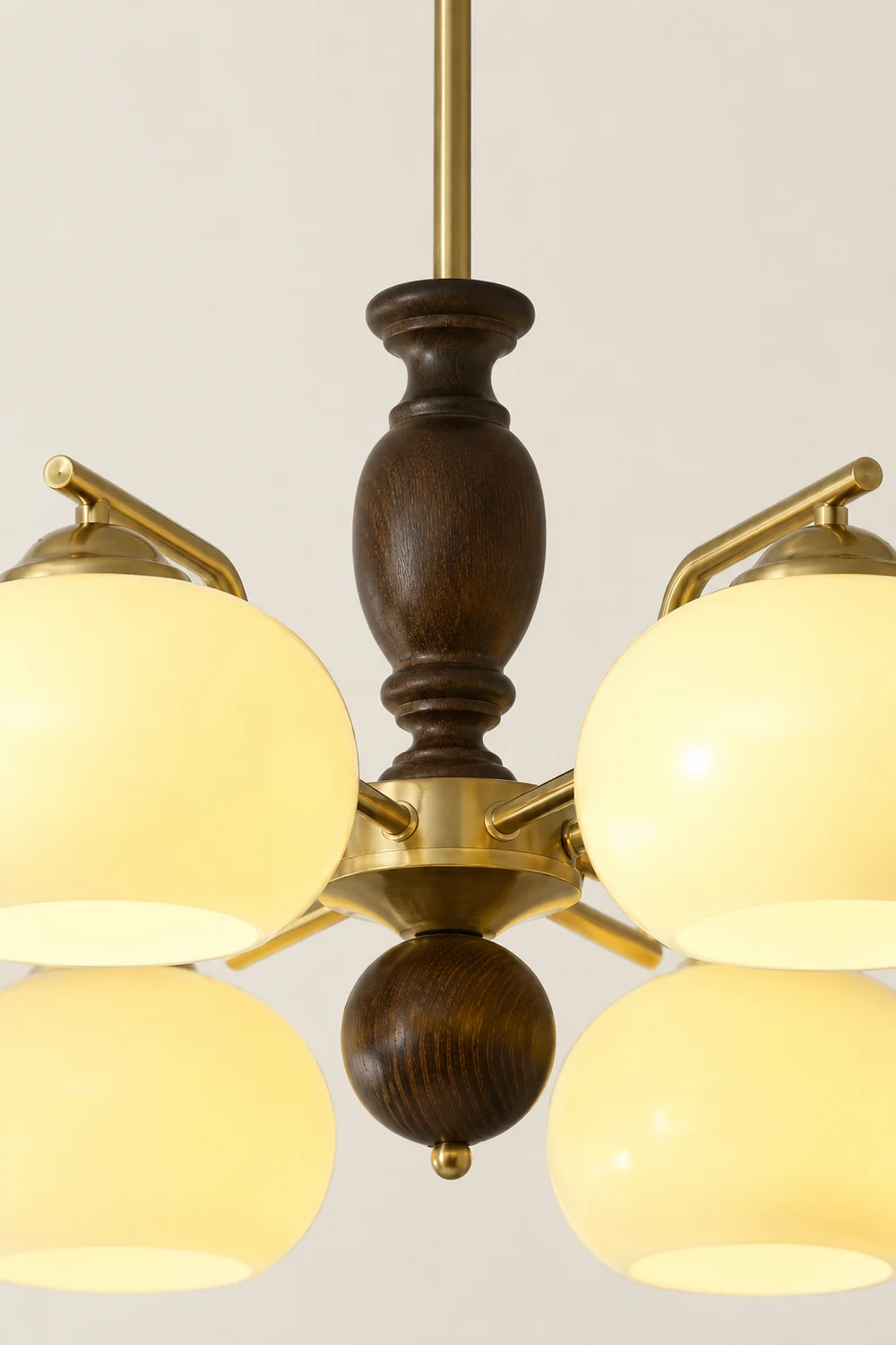 Walnut Beige Orb Chandelier - Lumpaz
