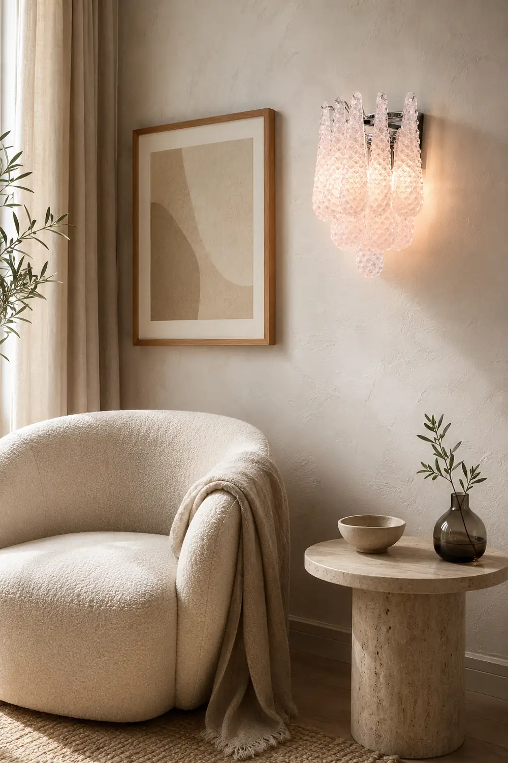 Pink Waffle Wall Sconce - Lumpaz