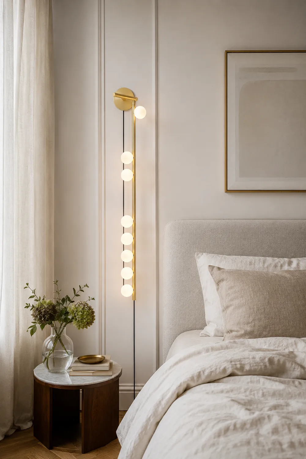 Brass Glass Tube Plug-in Wall Lamp - Lumpaz