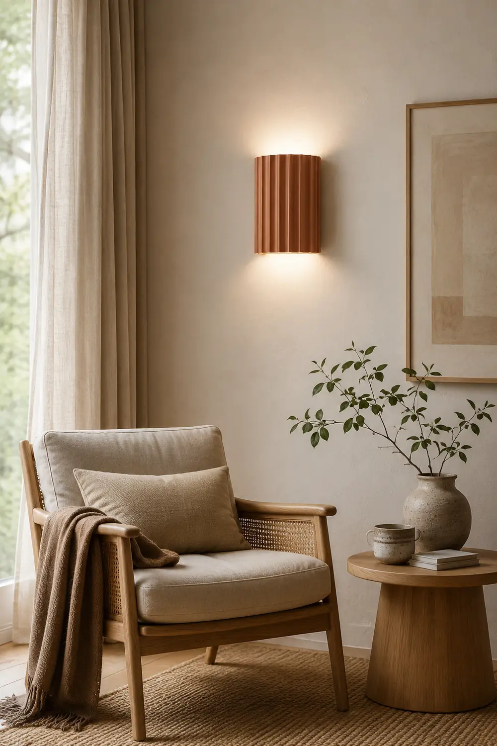 Resin Ribbed Wall Lamp - Lumpaz