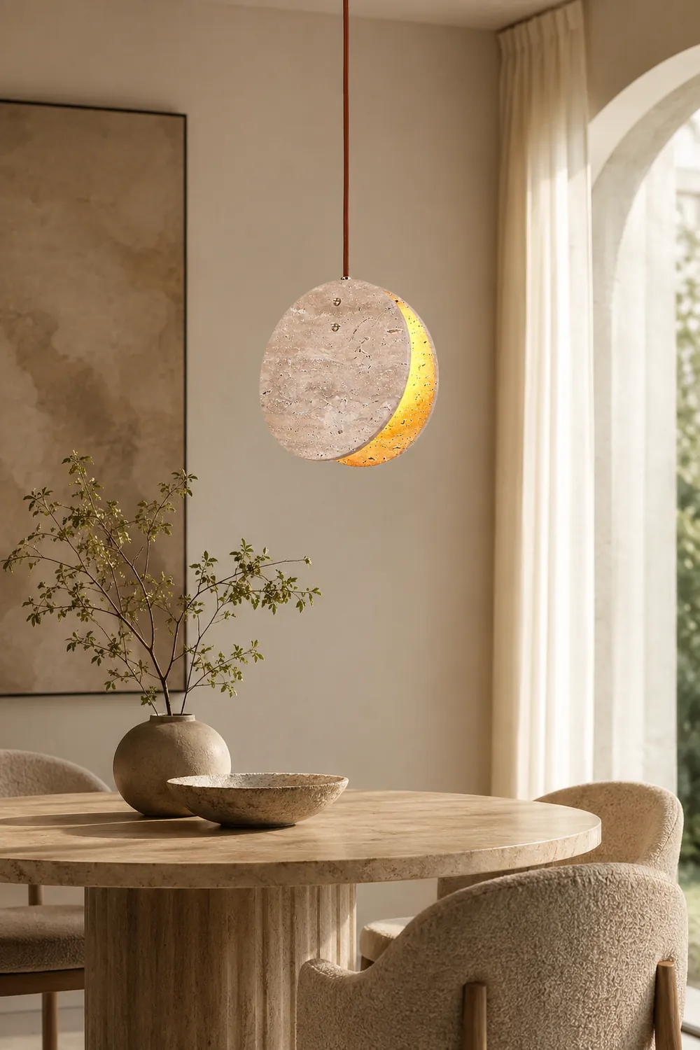 Solstice Stone Pendant Light - Lumpaz