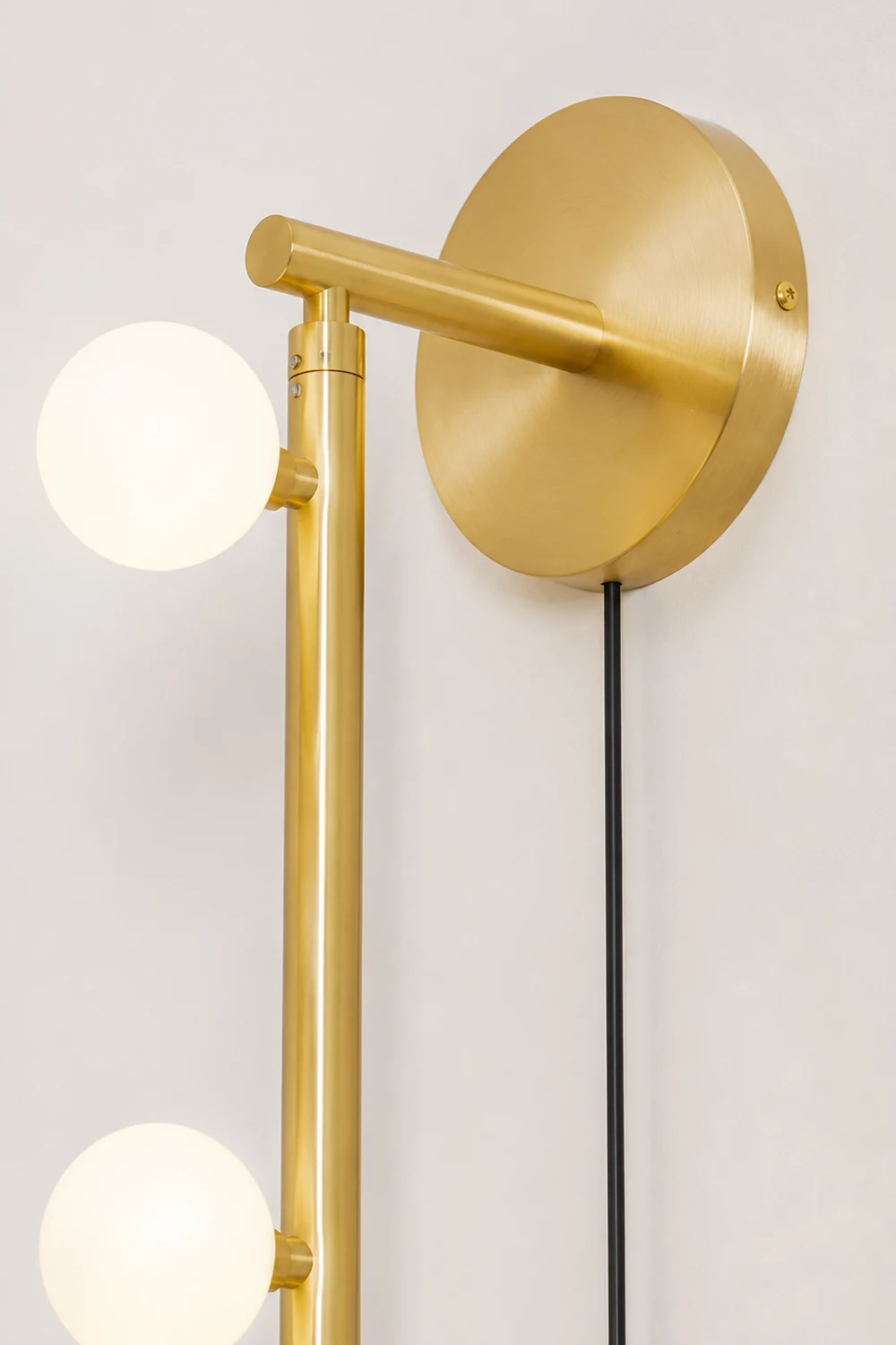 Brass Glass Tube Plug-in Wall Lamp - Lumpaz