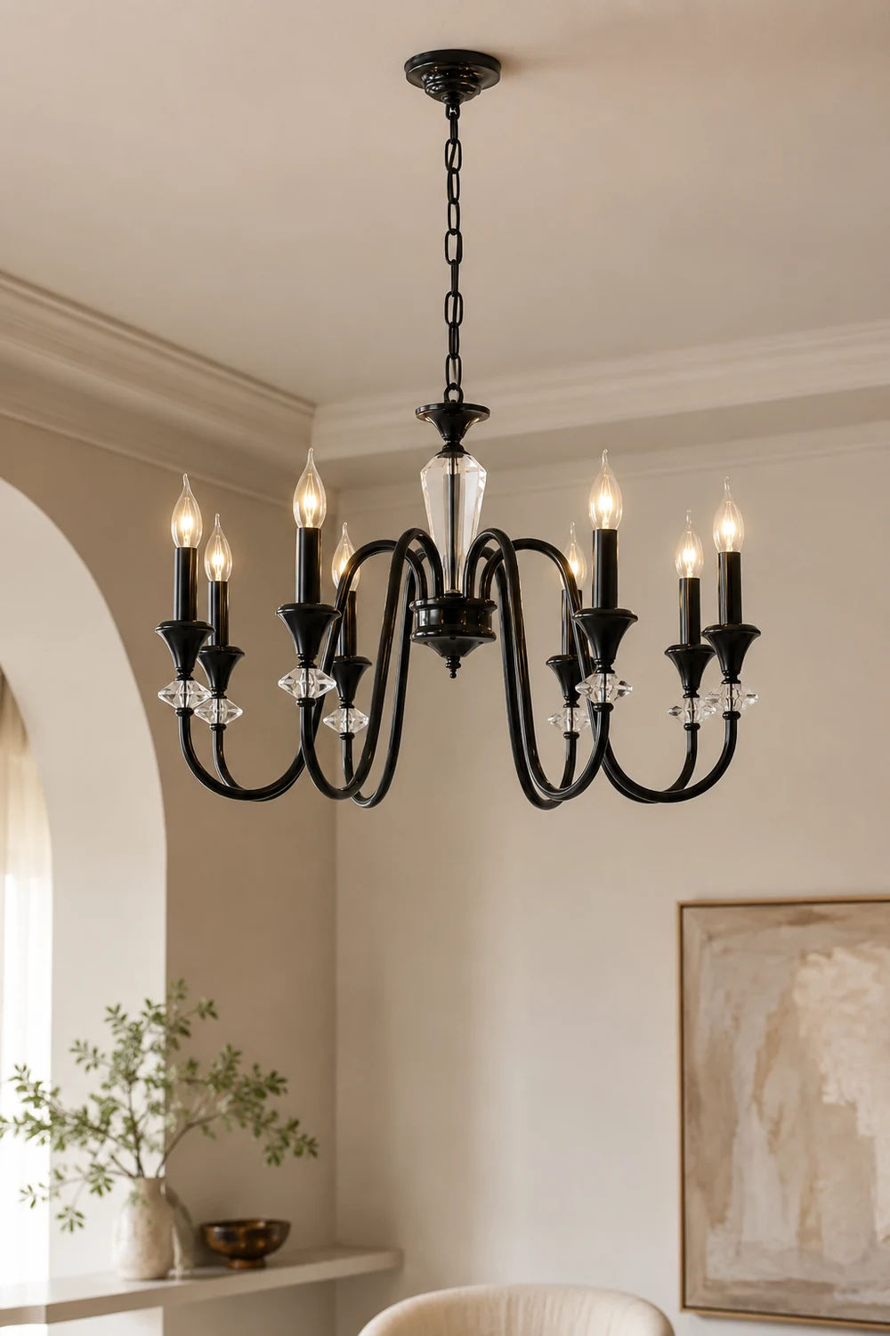 Noir Candelabra Chandelier - Lumpaz