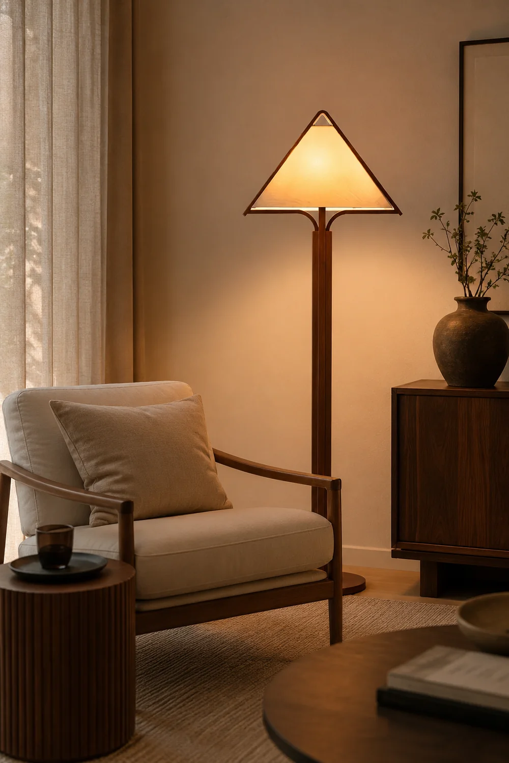 Apex Triangle Shade Floor Lamp - Lumpaz
