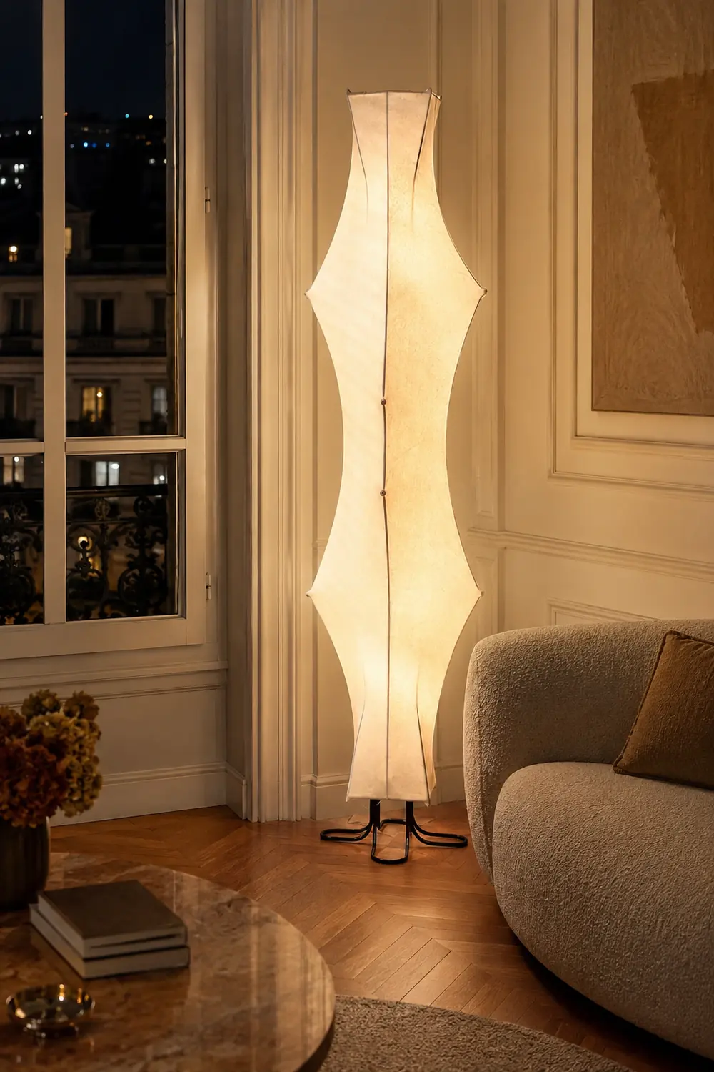 Twist Silk Floor Lamp - Lumpaz