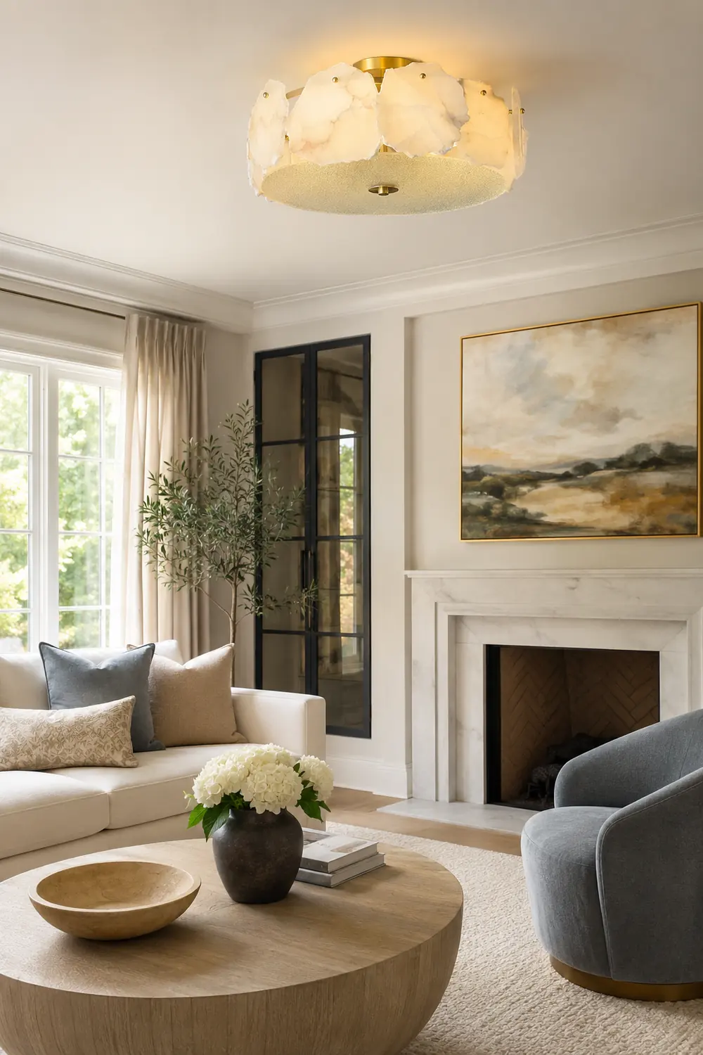 Valeria Alabaster Ceiling Lamp - Lumpaz