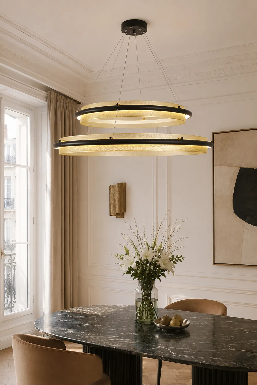 Acrylic LED Round Chandelier - Lumpaz