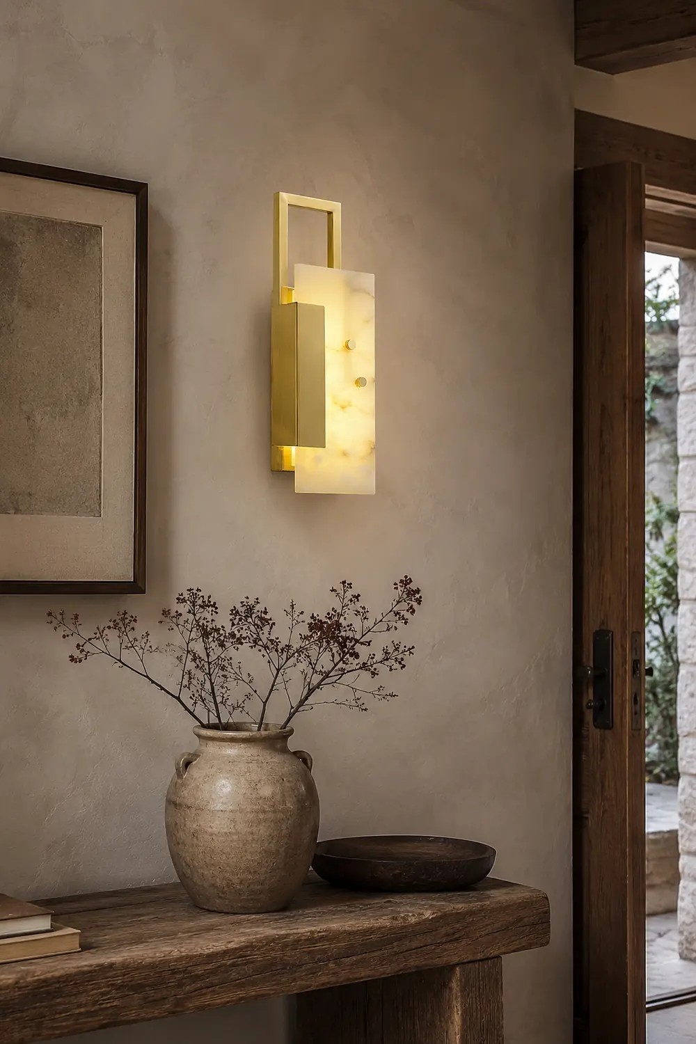 Althea Alabaster Wall Sconce - Lumpaz