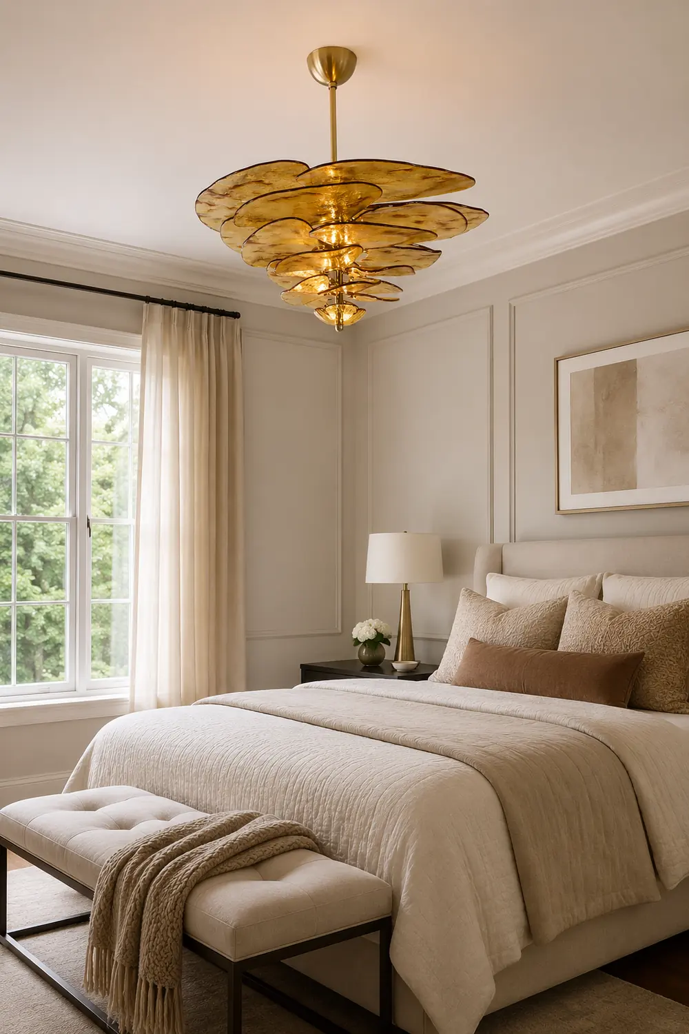 Golden Petals Murano Chandelier - Lumpaz