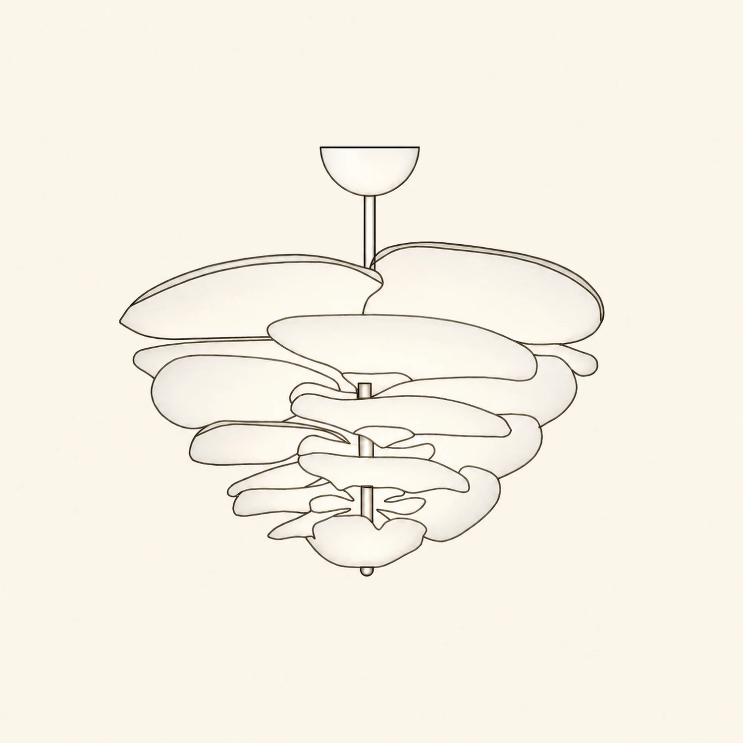 Golden Petals Murano Chandelier - Lumpaz