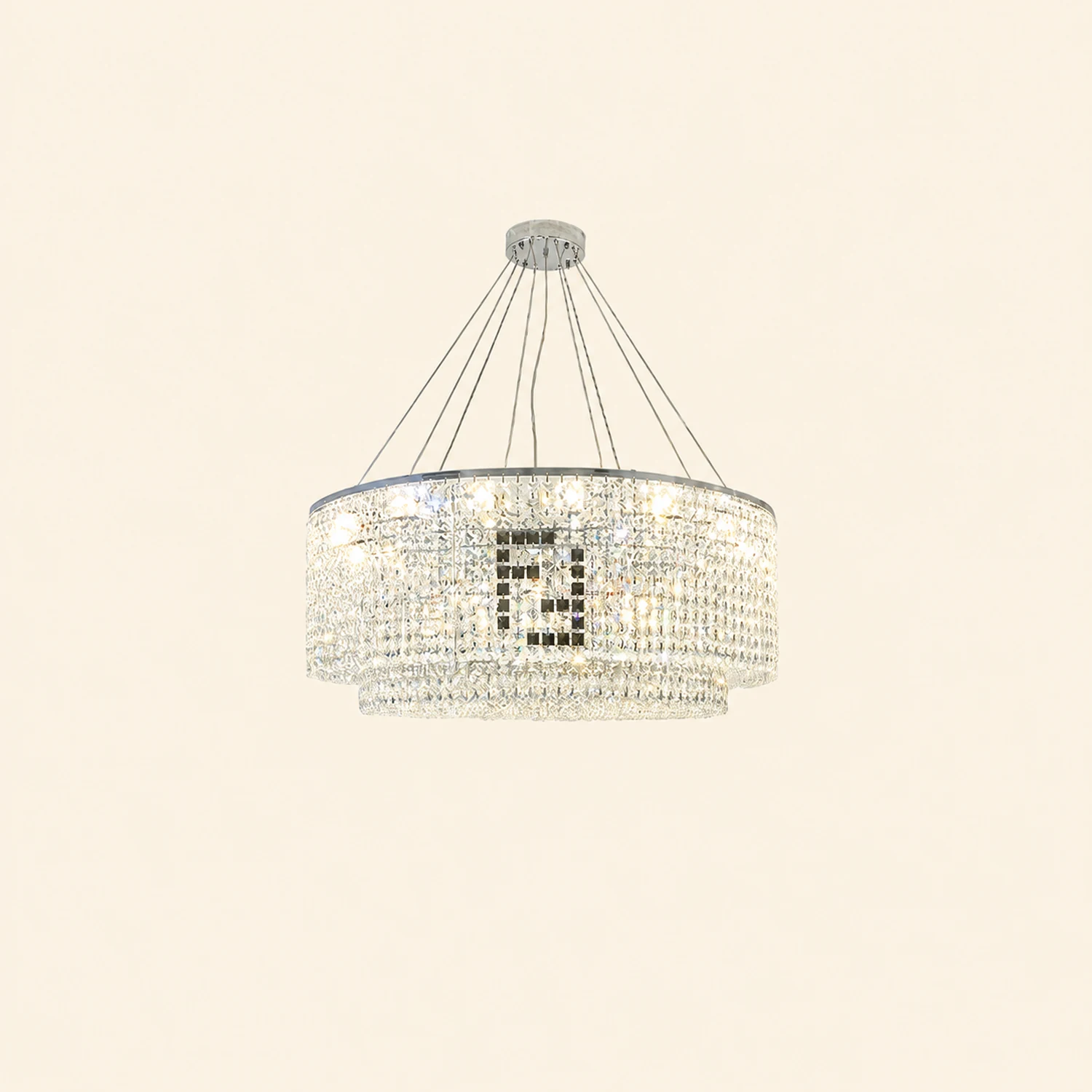 Liliana Round Crystal Chandelier - Lumpaz