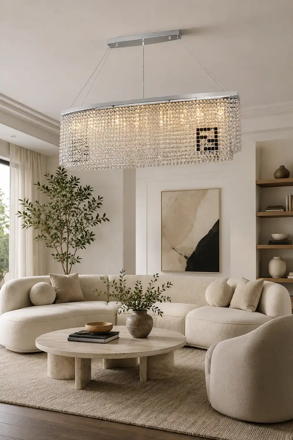 Liliana Rectangle Crystal Chandelier - Lumpaz