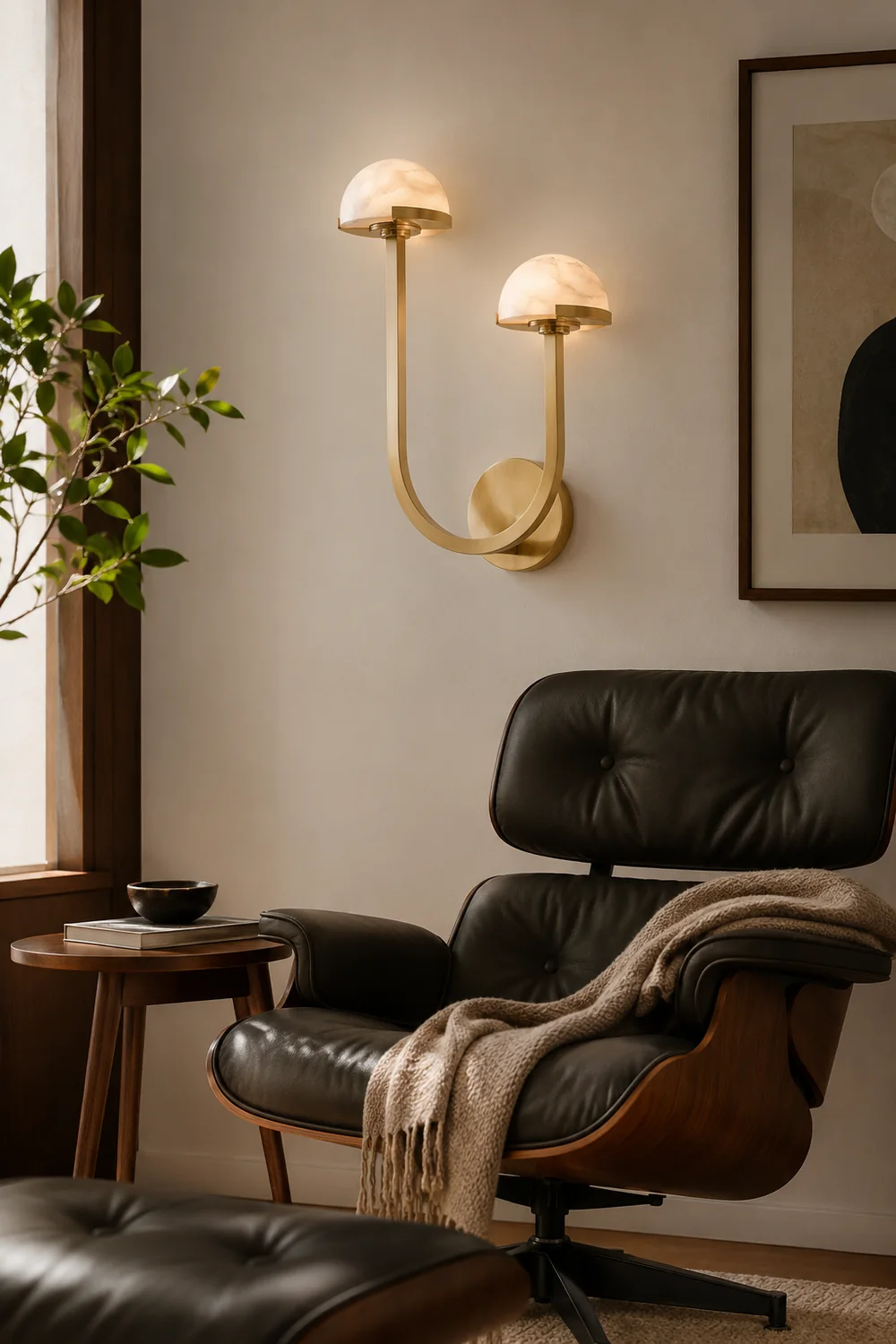 Mushroom Alabaster Wall Lamp - Lumpaz