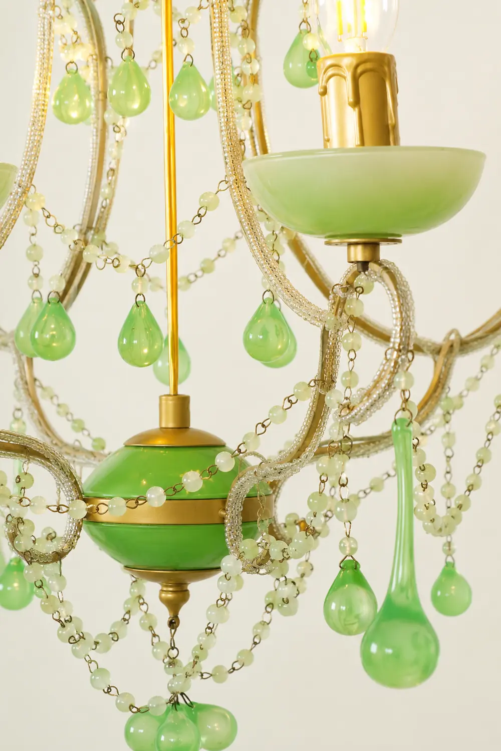 Murano Green Drops Chandelier - Lumpaz