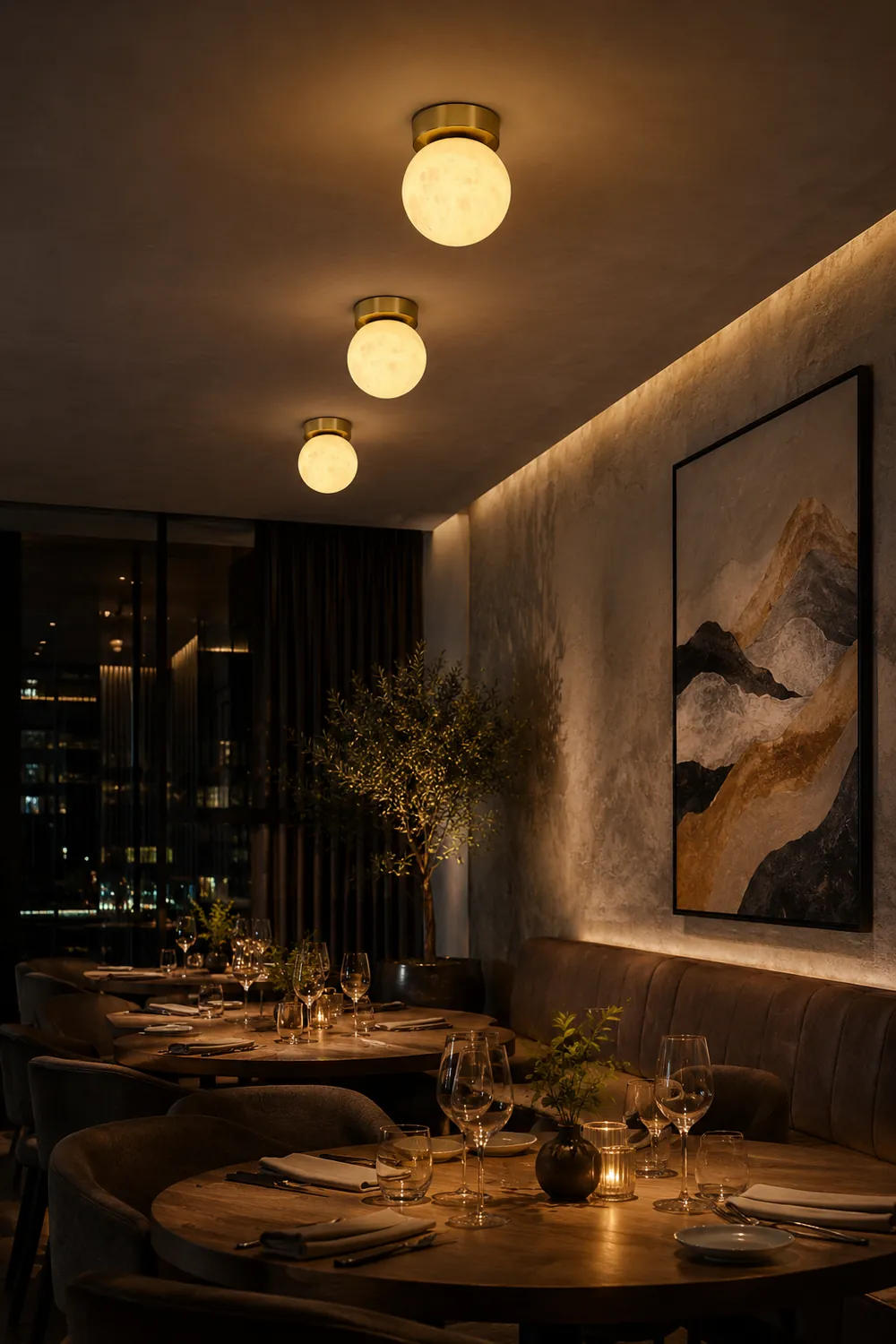 Moon Alabaster Ceiling Light - Lumpaz