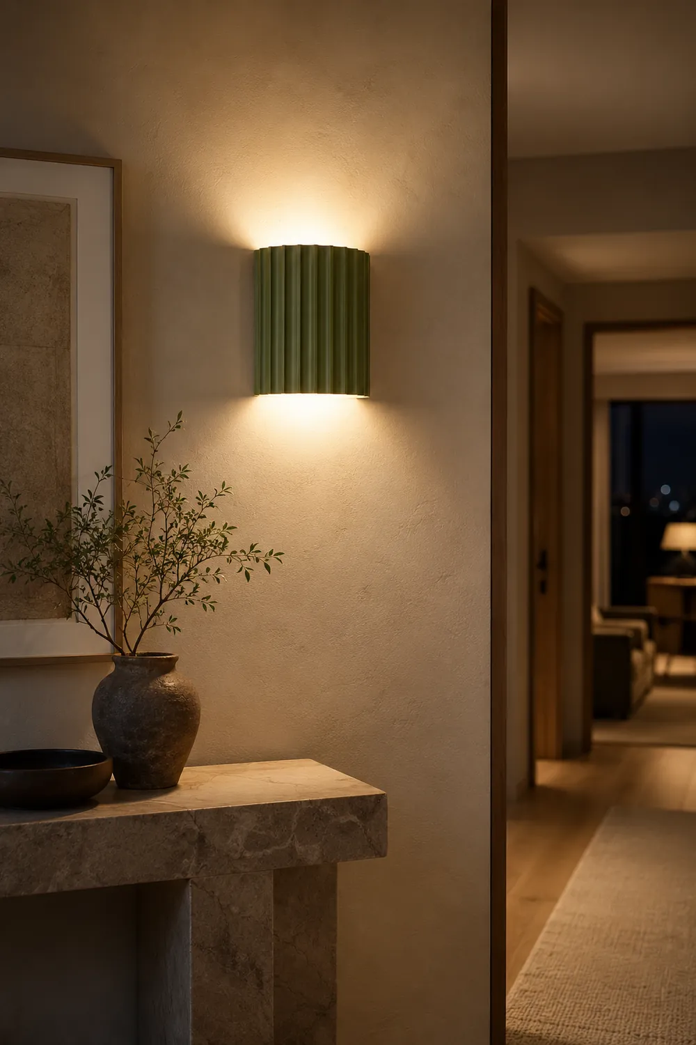 Resin Ribbed Wall Lamp - Lumpaz
