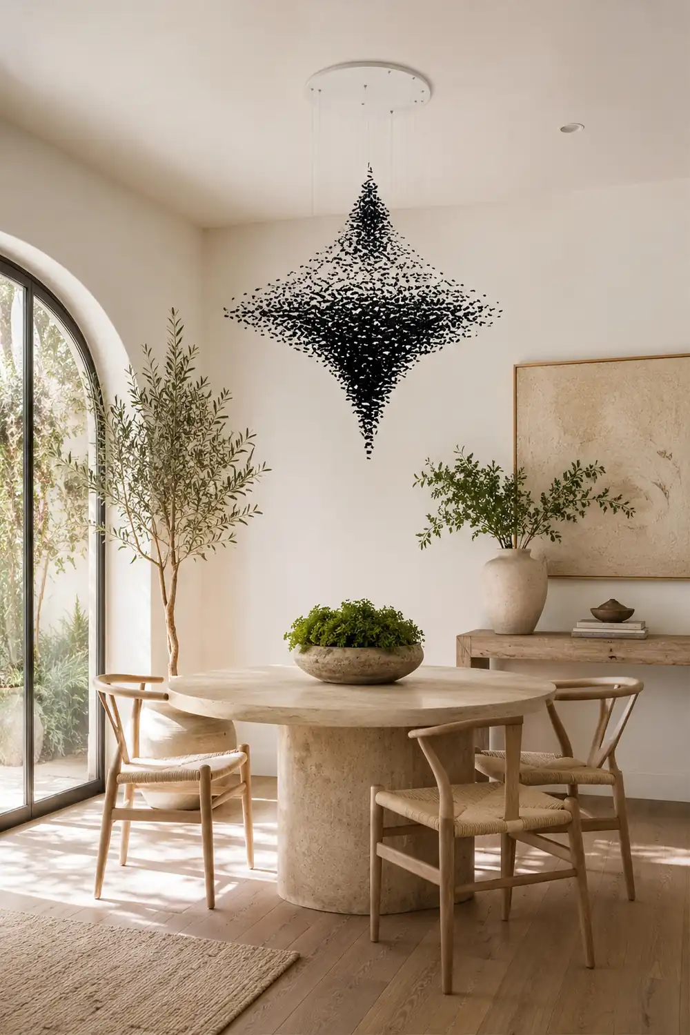 Charcoal Shape Hourglass Chandelier - Lumpaz