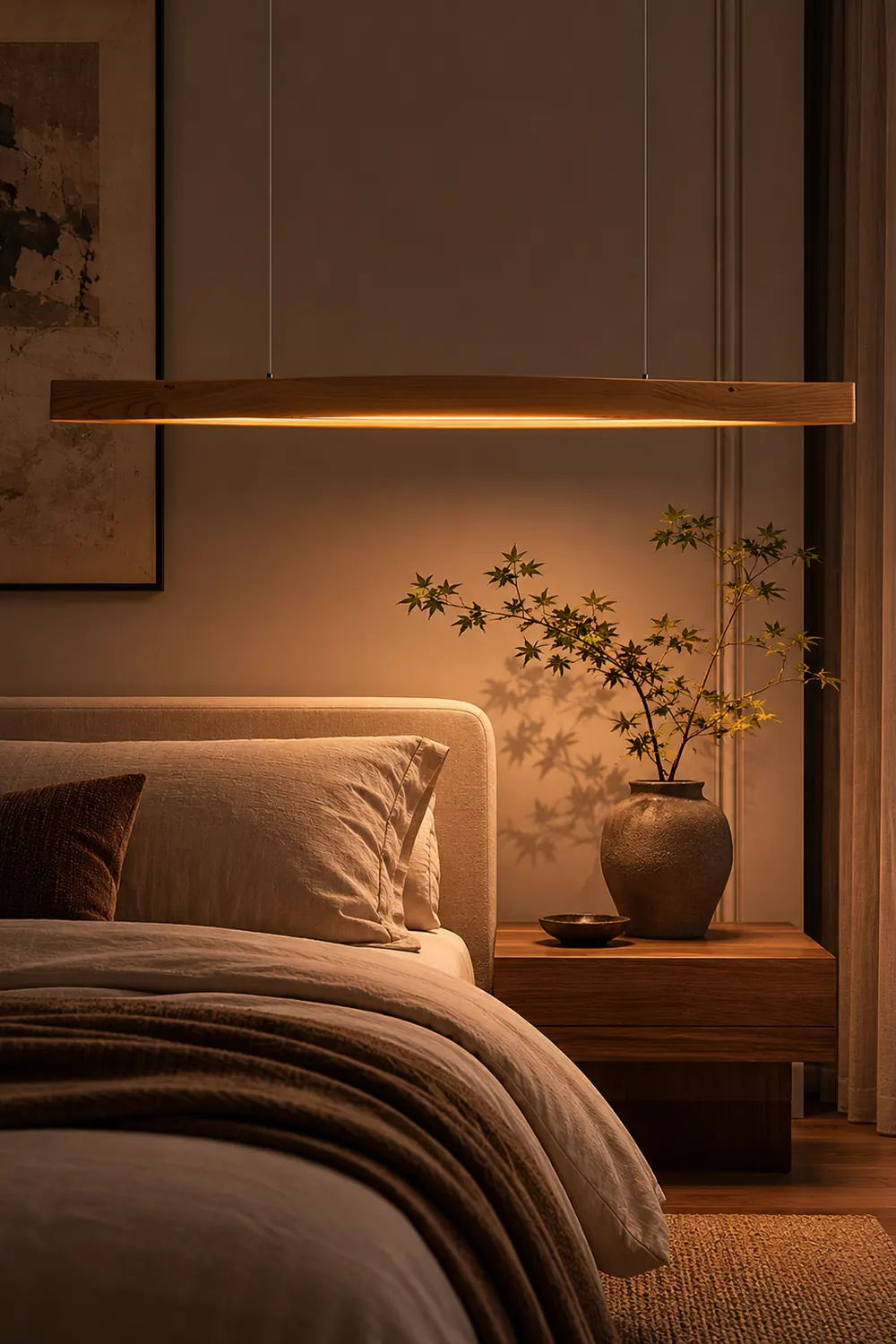 Horizon Linear Wood Pendant Lamp - Lumpaz
