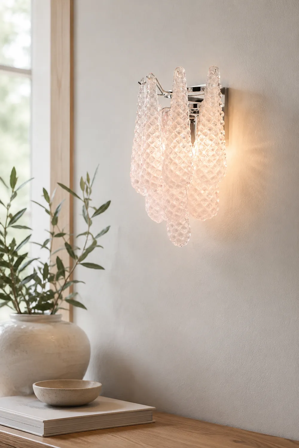 Pink Waffle Wall Sconce - Lumpaz