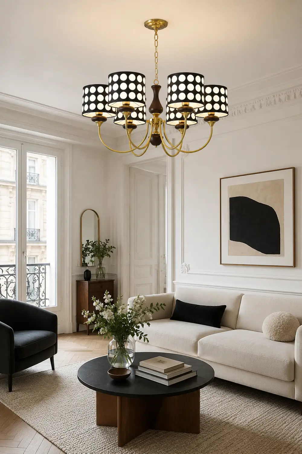 Black Polka Dots Chandelier - Lumpaz