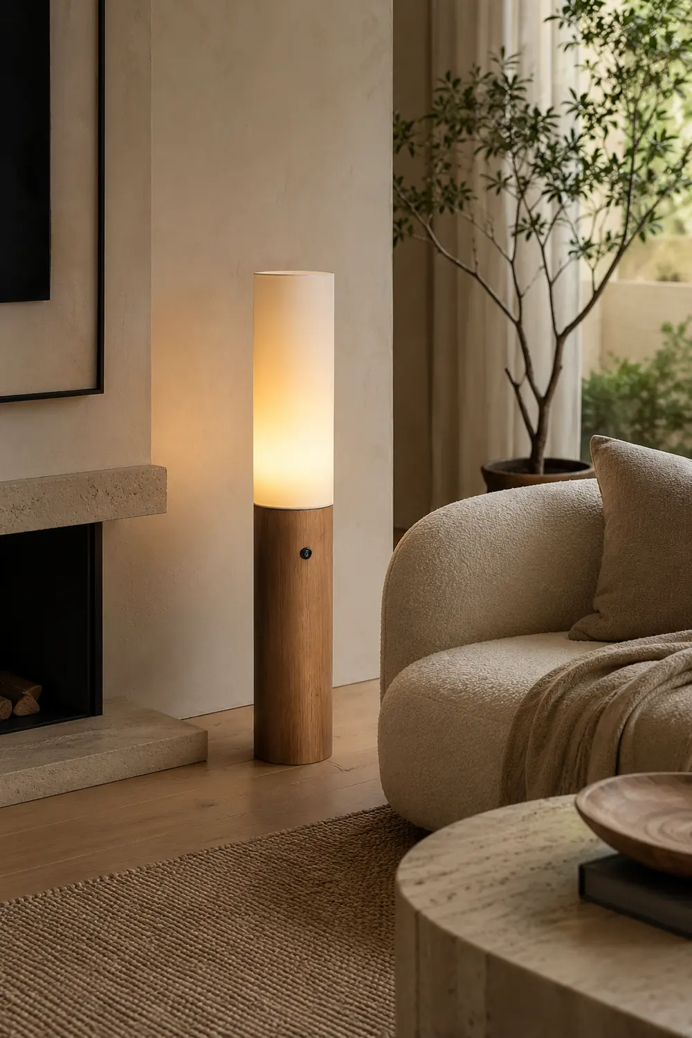 Timber Column Floor Lamp - Lumpaz