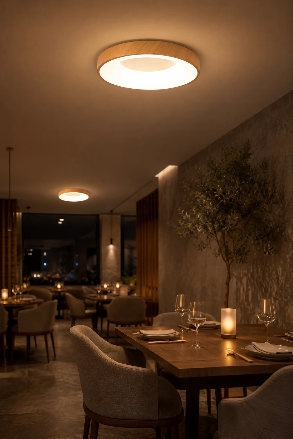 Mila Round Flush Mount Ceiling Lamp - Lumpaz