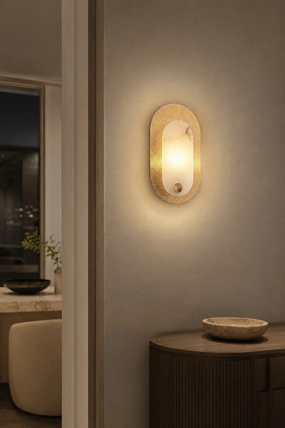 Harlan Alabaster Wall Light - Lumpaz