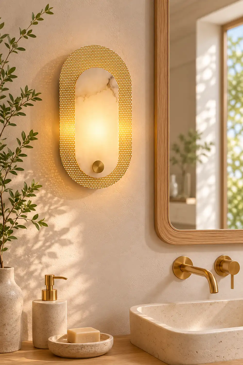 Harlan Alabaster Wall Light - Lumpaz