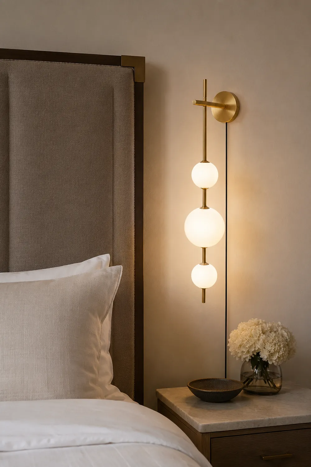 Vertical Globe Plug-in Wall Lamp - Lumpaz