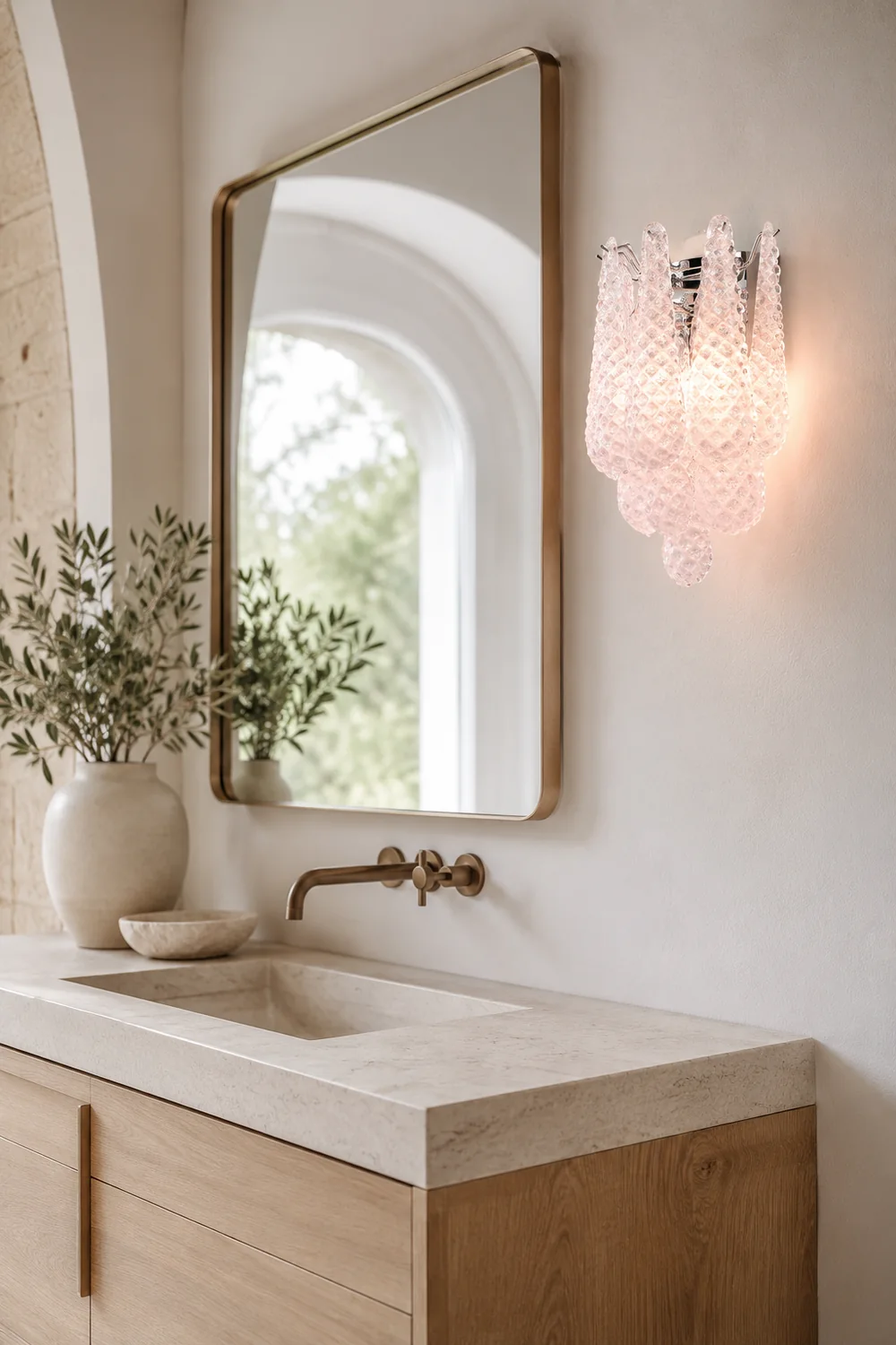 Pink Waffle Wall Sconce - Lumpaz
