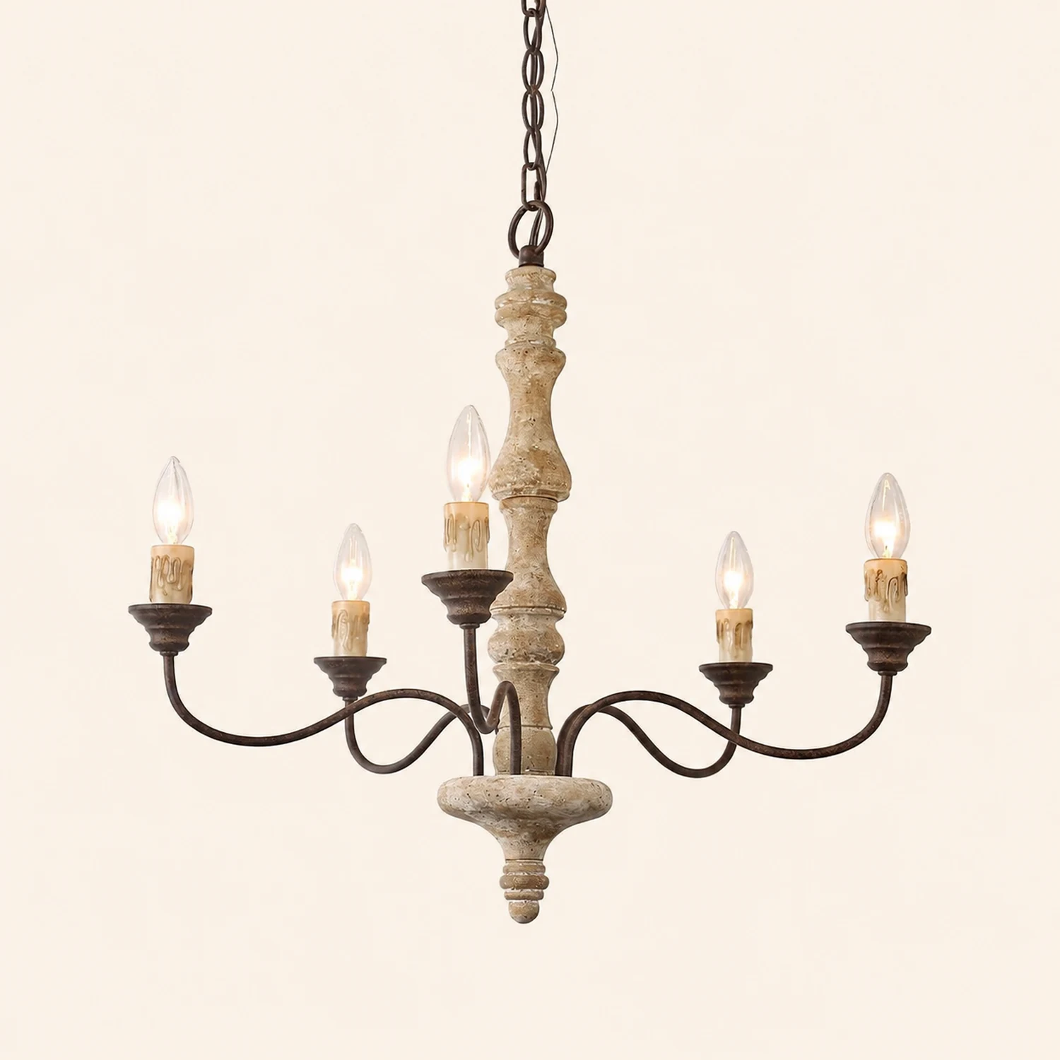 Candlestick Farmhouse chandelier - Lumpaz