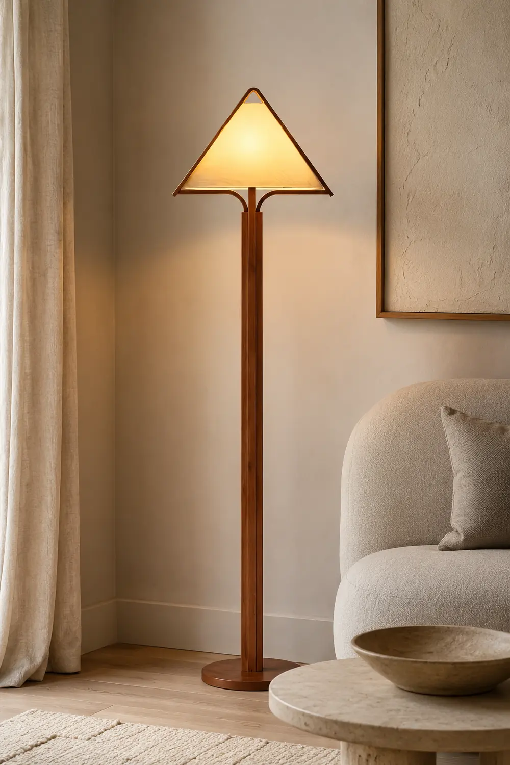 Apex Triangle Shade Floor Lamp - Lumpaz