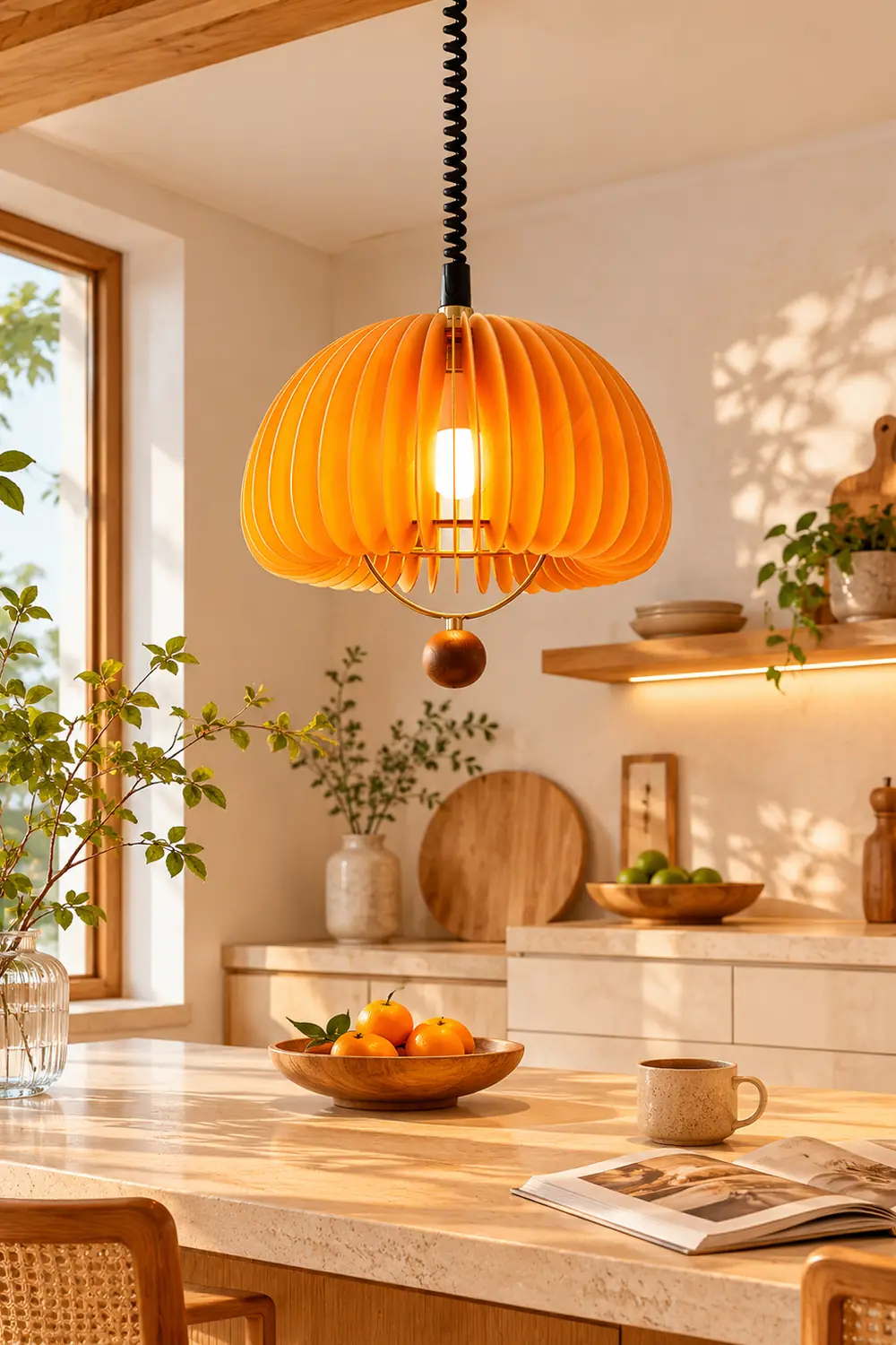 Pumpkin Adjustable Pendant Light - Lumpaz