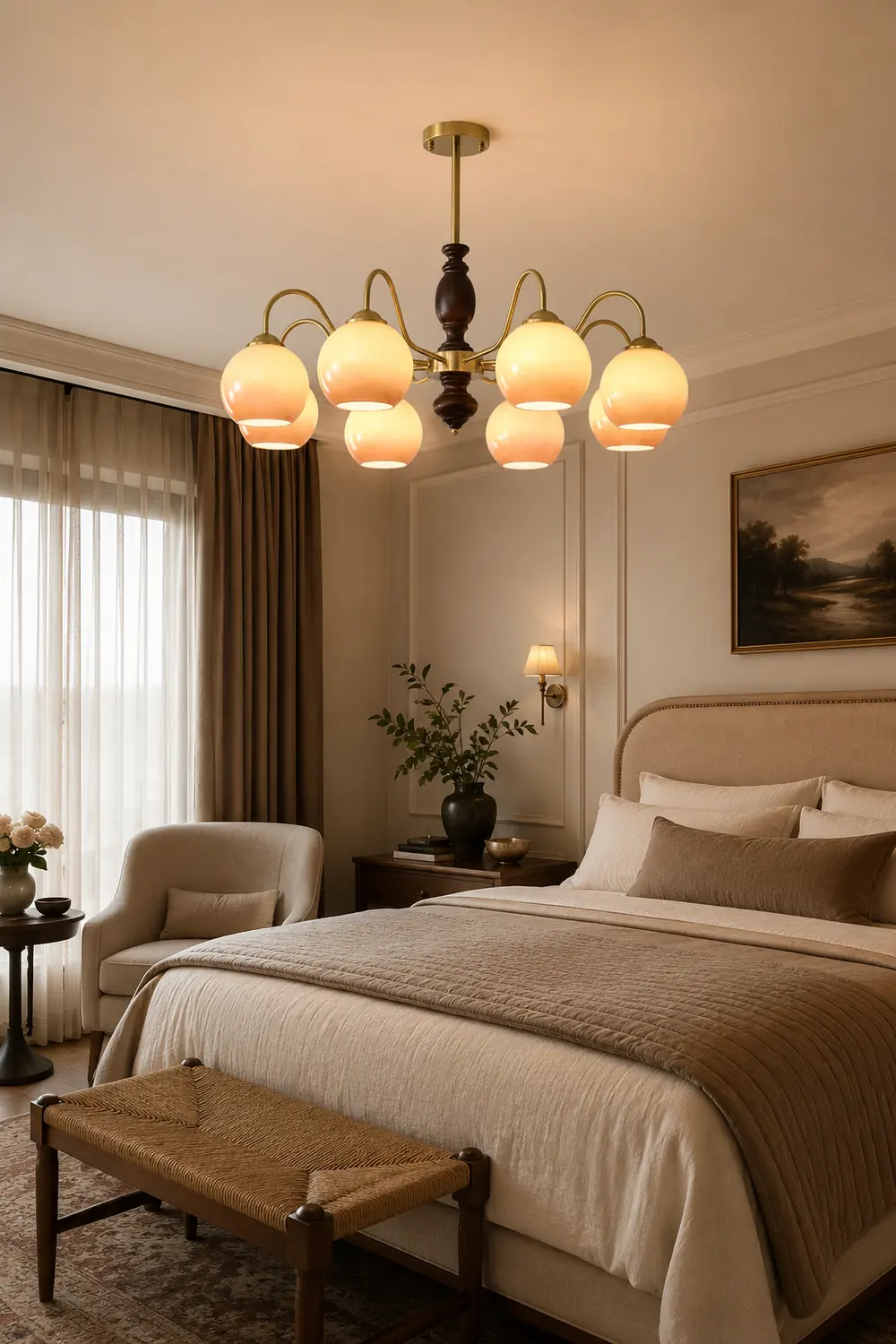 Caramel Orb Chandelier - Lumpaz