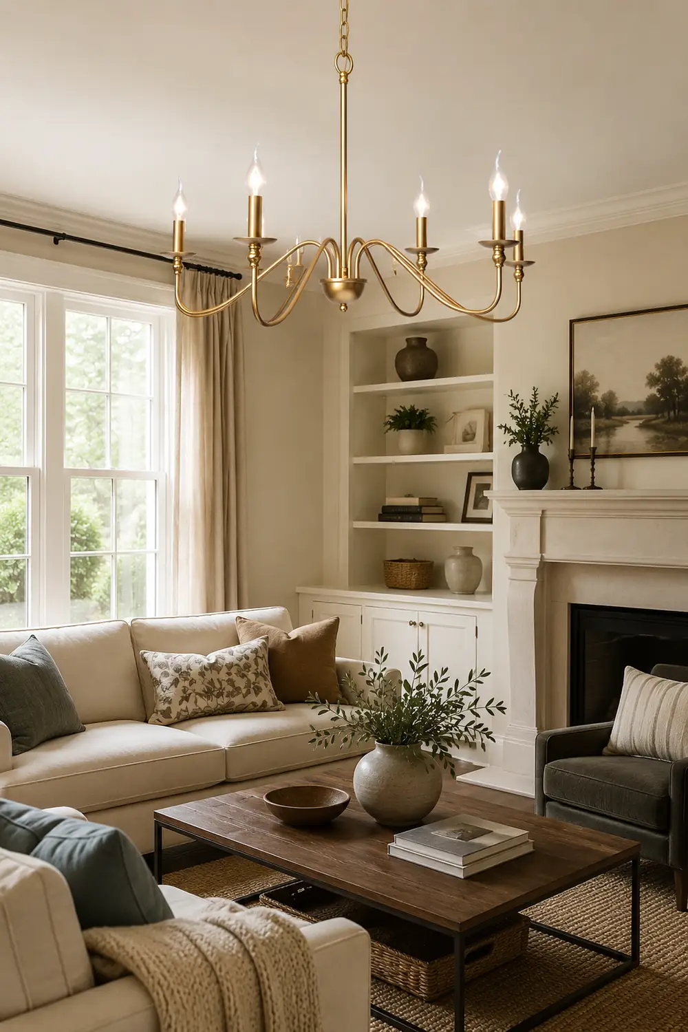 Timeless Gold Candle Chandelier - Lumpaz