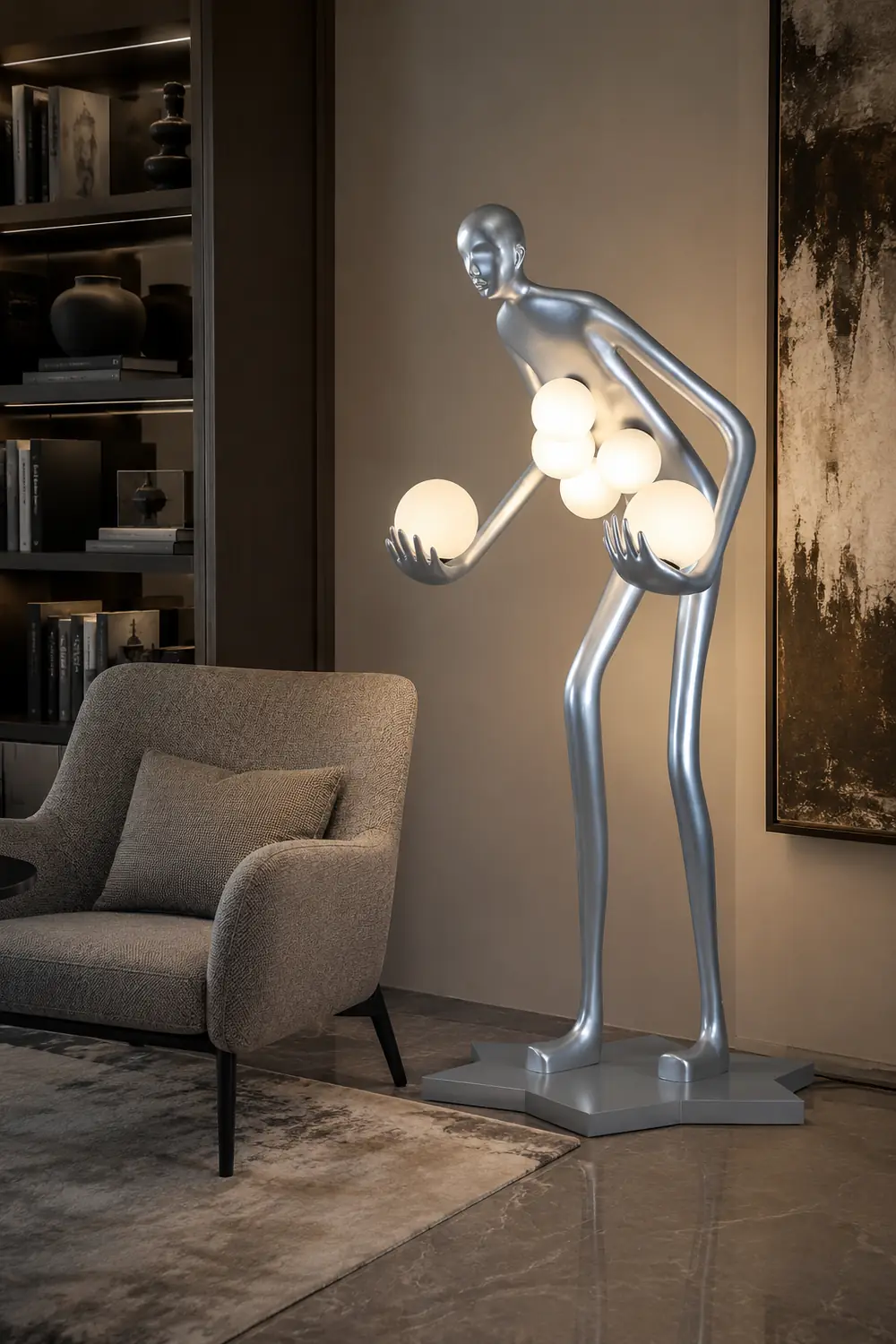 Celestial Guardian Sculpture Floor Lamp - Lumpaz