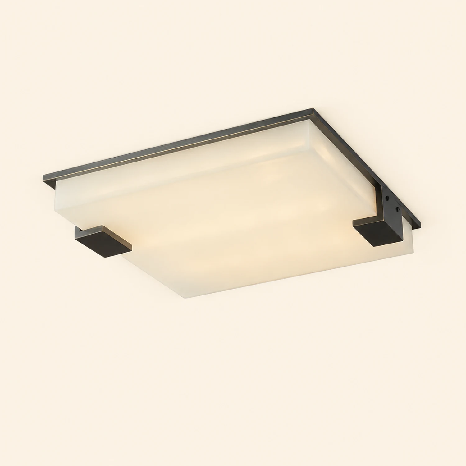 Square Alabaster Ceiling Lamp - Lumpaz
