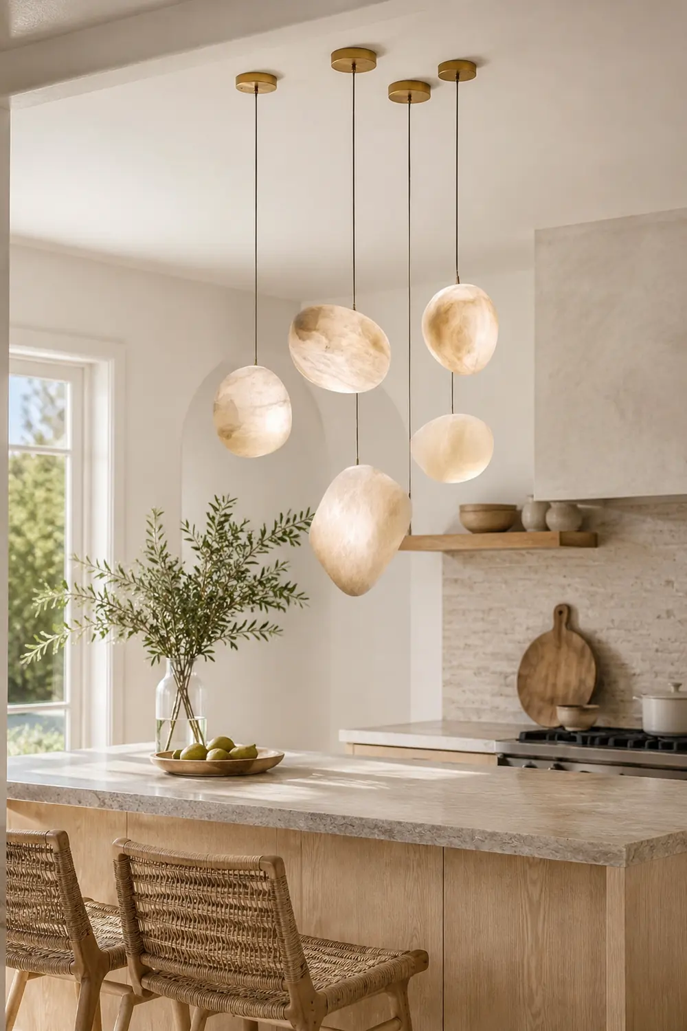 Pebbles Alabaster Pendant Lamp - Lumpaz