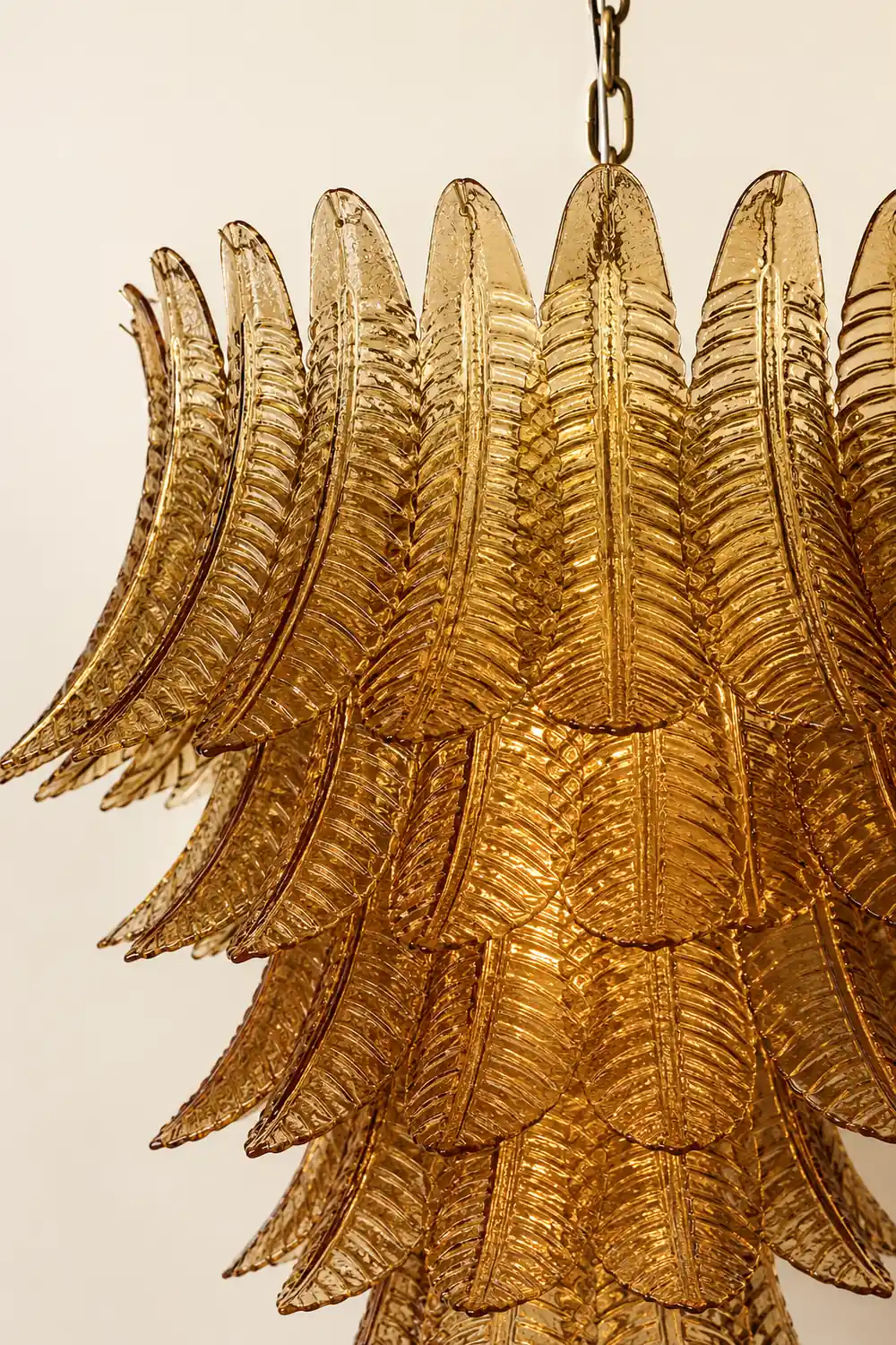 Amber Leaf Cascade Chandelier - Lumpaz
