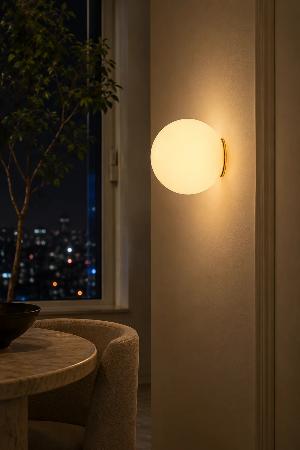 Glass Mini Orb Wall Lamp - Lumpaz