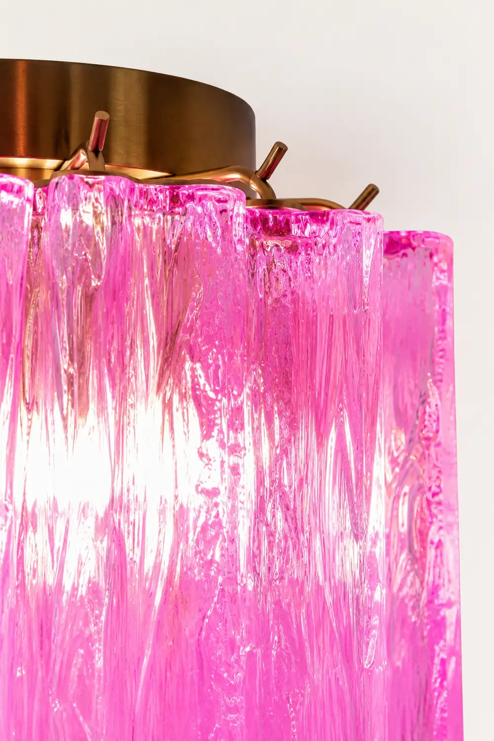 Fiora Rose Red Glass Ceiling Lamp - Lumpaz