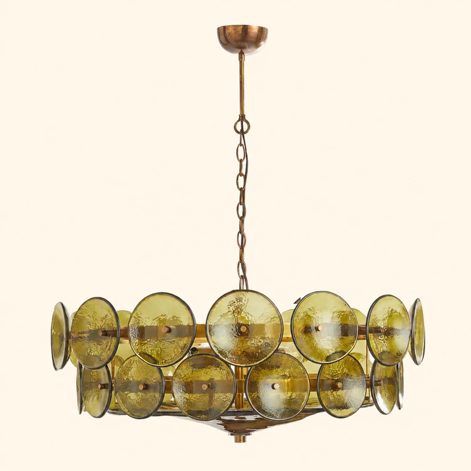 Solaris Disc Murano Chandelier - Lumpaz