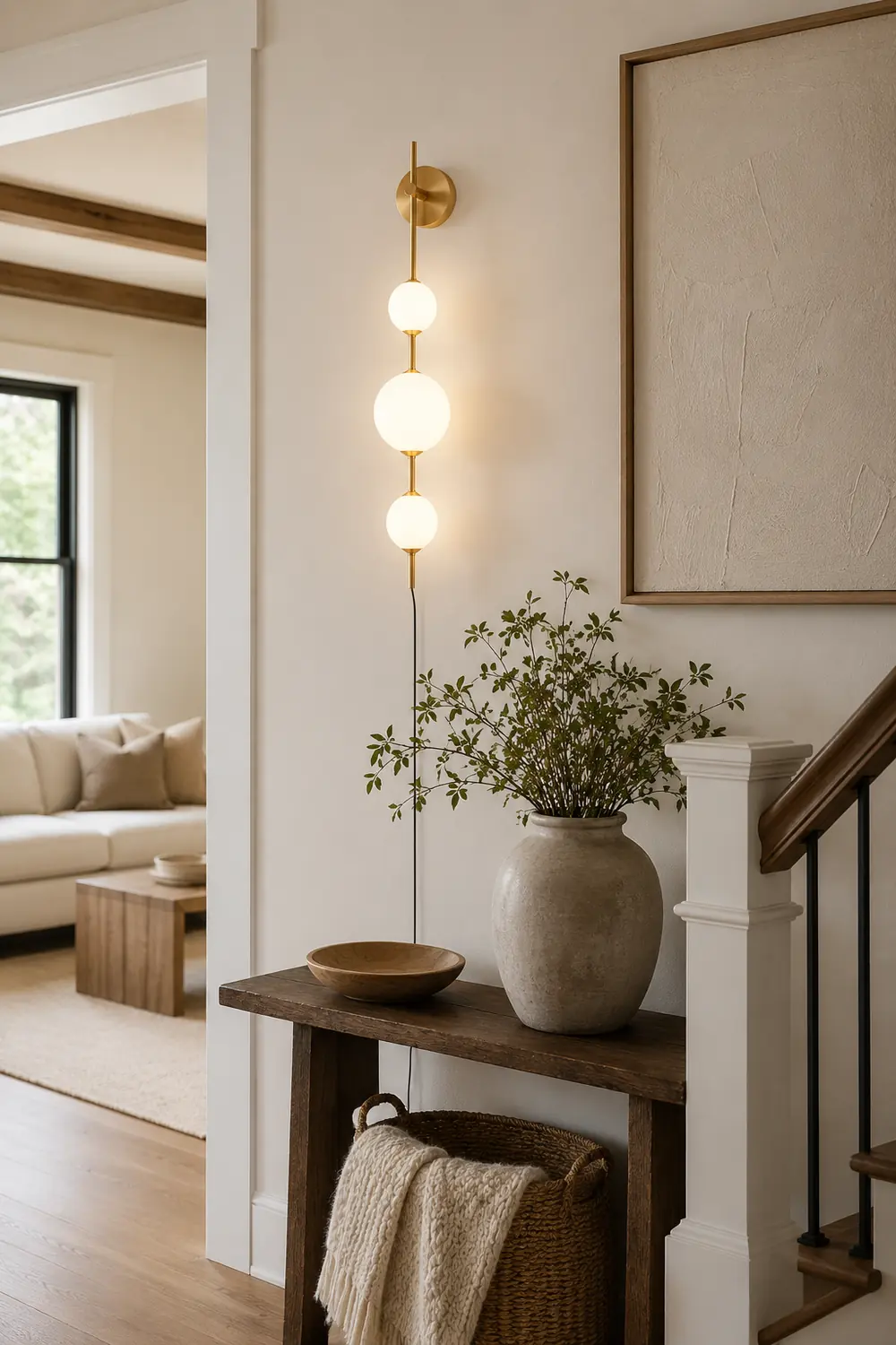 Vertical Globe Plug In Wall Lamp - Lumpaz