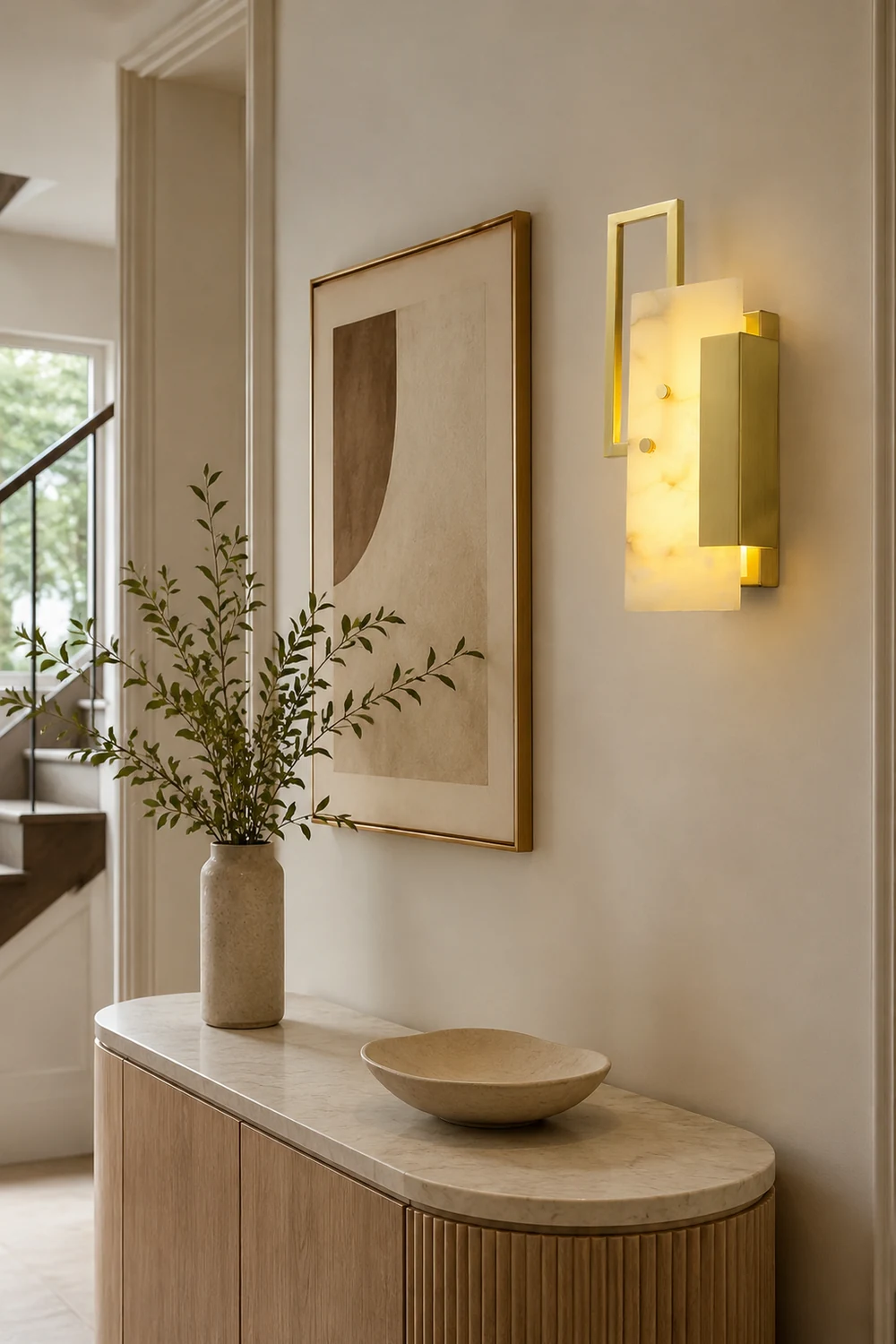 Althea Alabaster Wall Sconce - Lumpaz