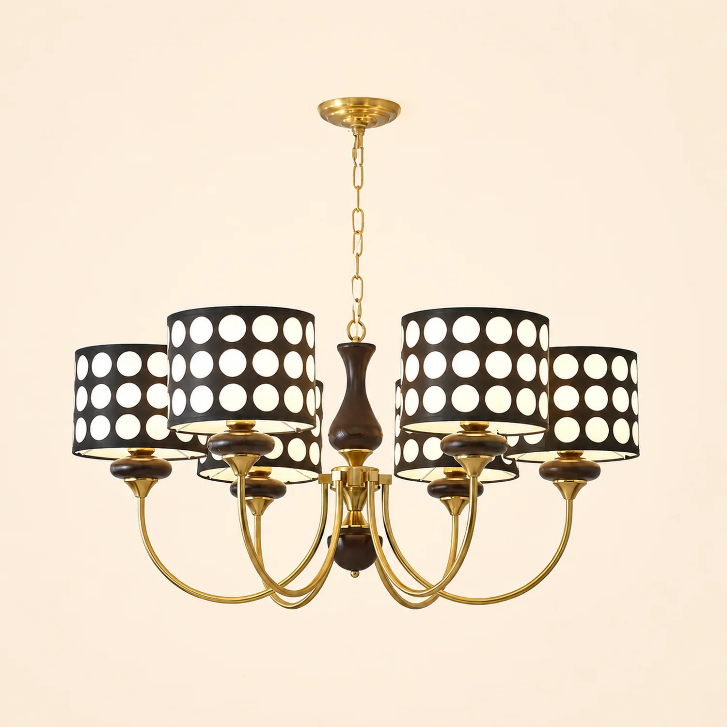 Black Polka Dots Chandelier - Lumpaz