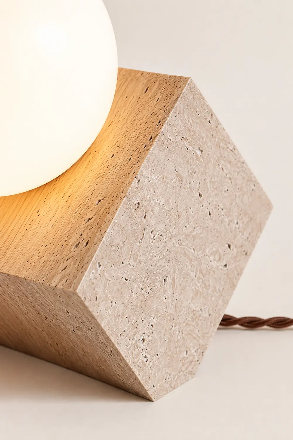 Cube Stone Table Lamp - Lumpaz