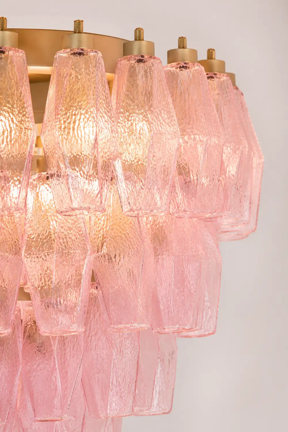 Poliedri Murano Pink Ceiling Light - Lumpaz