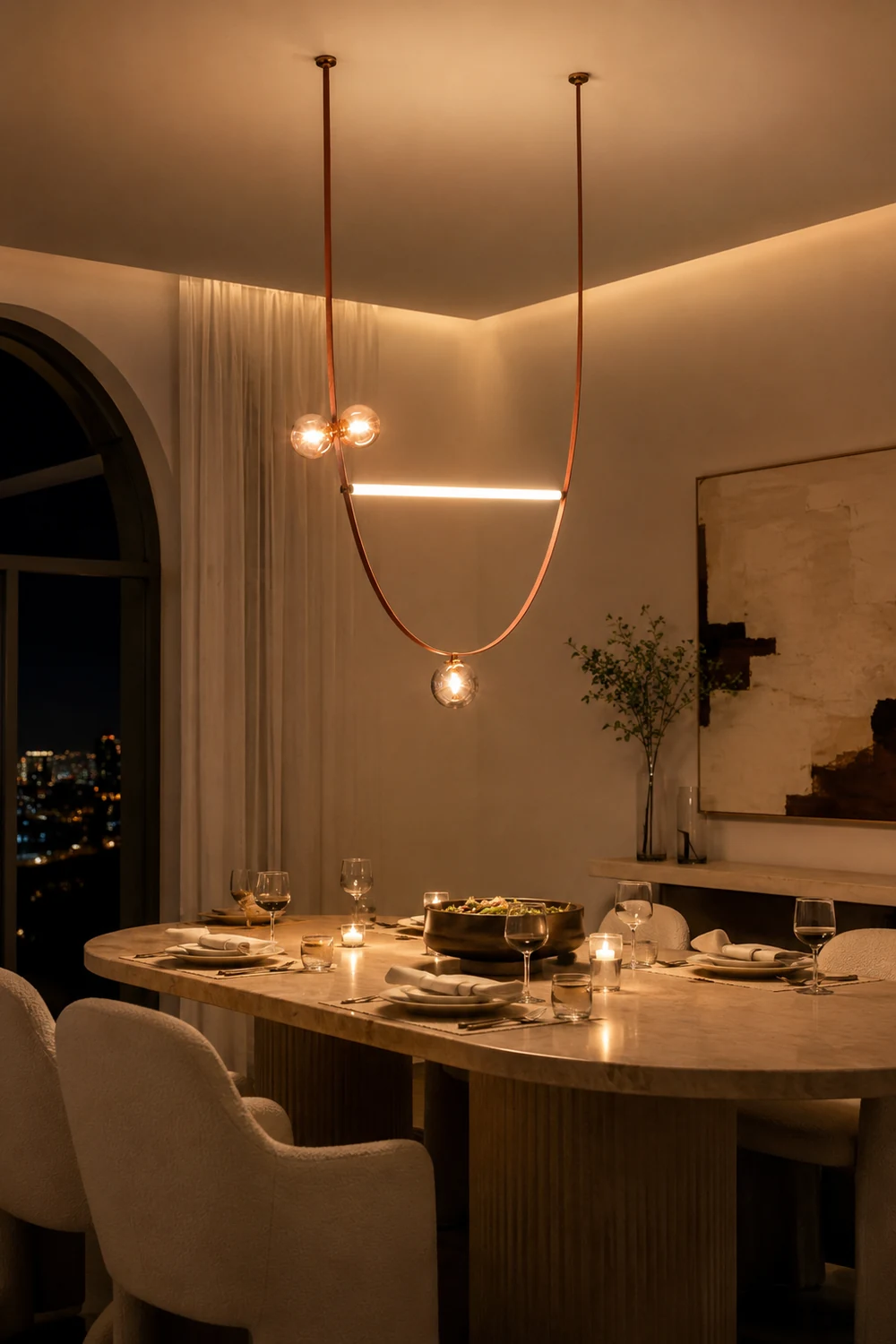 Belt Leather Ball Chandelier - Lumpaz