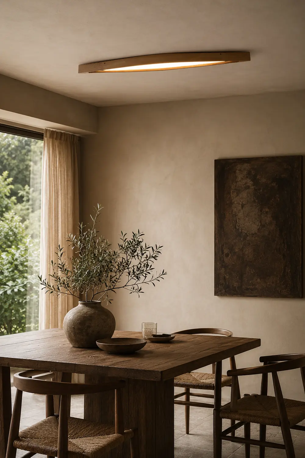 Horizon Linear Wood Ceiling Lamp - Lumpaz
