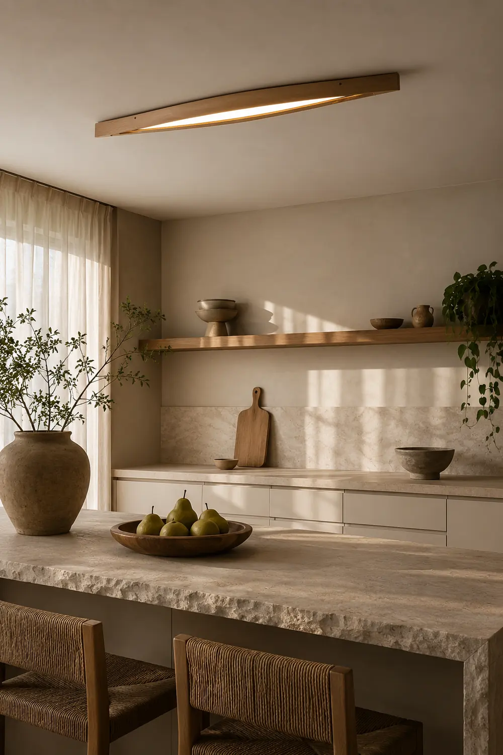 Horizon Linear Wood Ceiling Lamp - Lumpaz